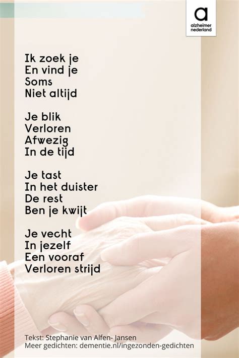 Gedicht Over Verloren Zijn Door Dementie In Gedichten Dementie