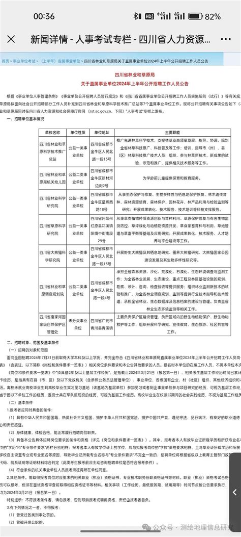 四川省林业和草原局关于直属事业单位2024年上半年公开招聘工作人员公告 知乎