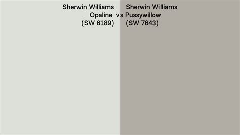 Sherwin Williams Opaline Vs Pussywillow Side By Side Comparison