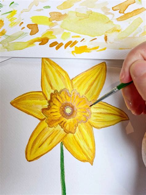 How To Draw A Daffodil From Multiple Views Picture Box Blue