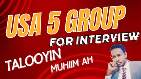 Talooyin Muhiim Ah Oo Ku Saabsan Usa Group Youtube