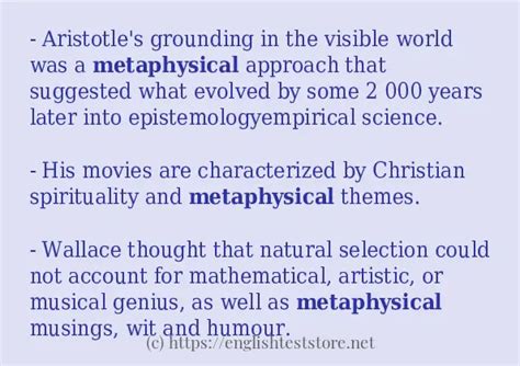 Metaphysical Sentence Examples Englishteststore Blog