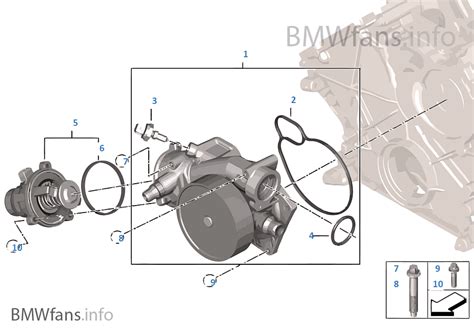 Cooling System — Coolant Pumpthermostat Bmw X5 M F85 X5 M S63r Usa