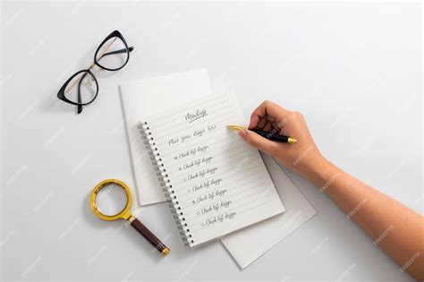 Premium Psd View Of Person Writing On Paper With Pencil