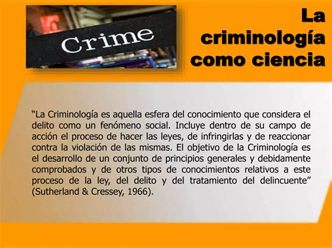 La Criminologia Como Ciencia Iafjsr Ppt