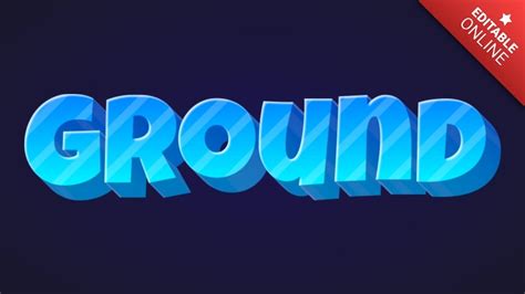 Ground Blue Space 3D Text Effect Generator