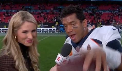 ESPN S Laura Rutledge Visibly Cringed After Russell Wilson Said His