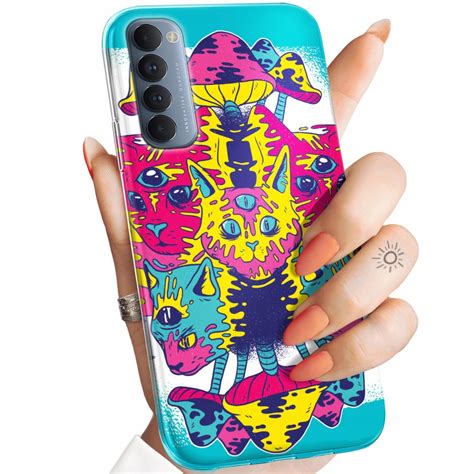 ETUI DO OPPO RENO 4 PRO WZORY PSYCHO LSD PSYCHODELIC GRZYBKI OBUDOWA