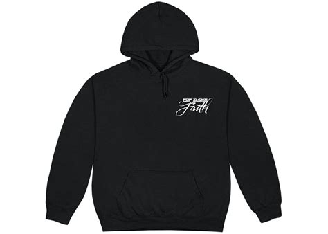 Pop Smoke Faith Hoodie Black Men's - SS21 - US