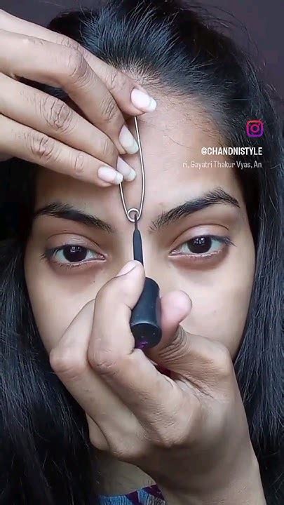 Safety 🧷 Pin Bindi Hack 😱makeup Tutorial Shorts Viral Youtube