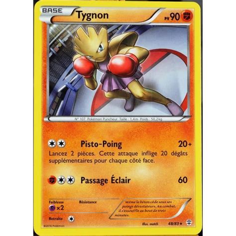 Carte Pokémon 48 83 Tygnon 90 PV Générations FR Cdiscount Jeux Jouets