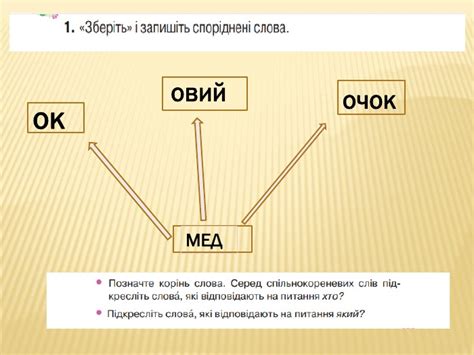 Спільнокореневі слова. Корінь слова.