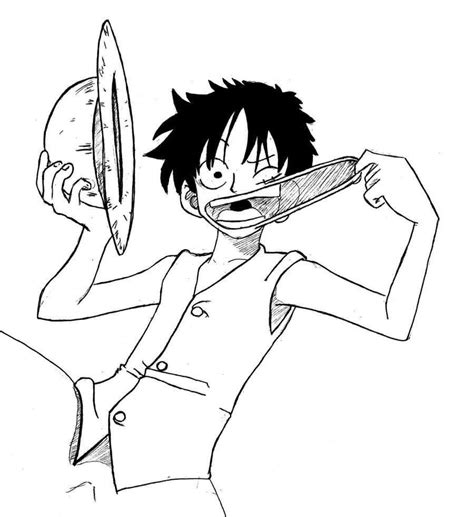 Luffy Mano Alzata Da Colorare Scarica Stampa O Colora Subito Online