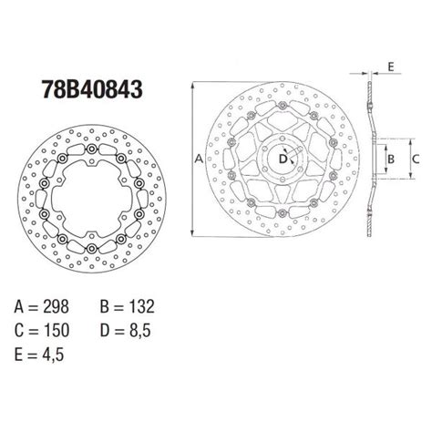 Disque De Frein Brembo Brembo Serie Oro Rond Flottant 78B40843 Au