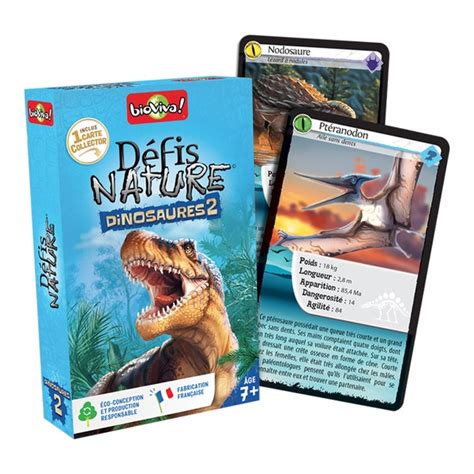 Défis Nature Dinosaures 2 Bioviva King Jouet Jeux de cartes Bioviva