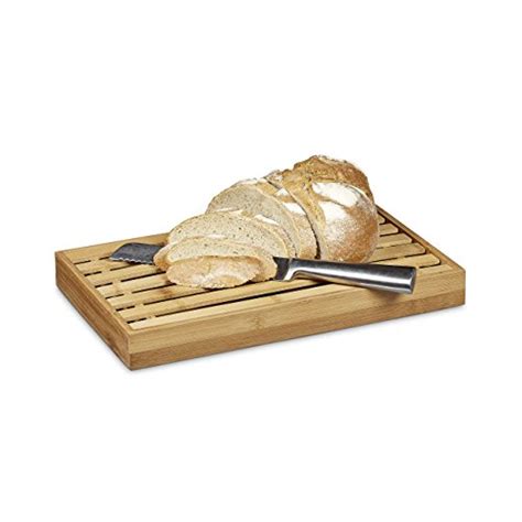 Relaxdays Brotschneidebrett Aus Bambus H X B X T Ca 4 X 38 X 23 5 Cm