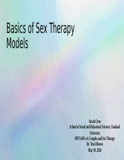 Exploring Sex Therapy Models An In Depth Overview Course Hero