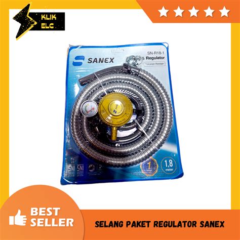 Selang Paket Regulator Gas Sanex Regulator Kepala Besar Selang