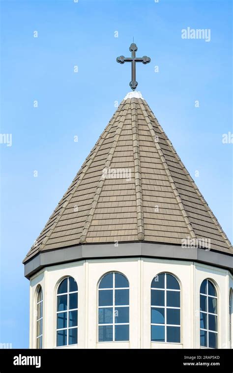 Dome or cupola with skylights in the St. Mary Armenian Apostolic Church ...