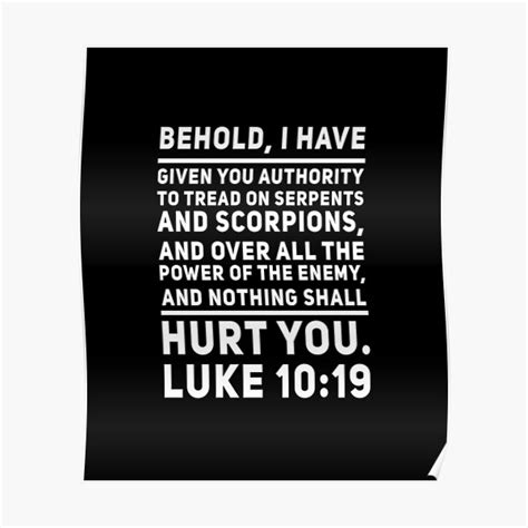 God Inspiration Luke Behold I Have Given You Authority To