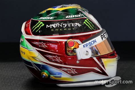 Helmet of Lewis Hamilton, Mercedes AMG F1 at Brazilian GP High-Res ...