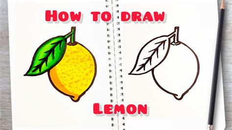 How To Draw Lemon Lemon Easy Drawing Step By Step Tutorial Youtube