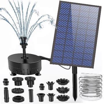 AISITIN 7W DIY Solar Springbrunnen Upgrade Solar Teichpumpe Mit 1 5m