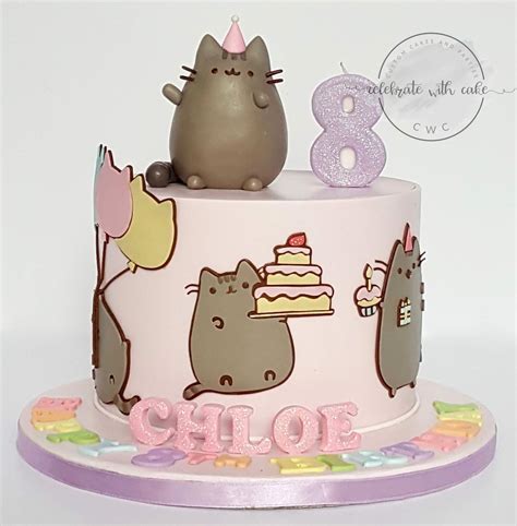 Pusheen Cat single tier Cake