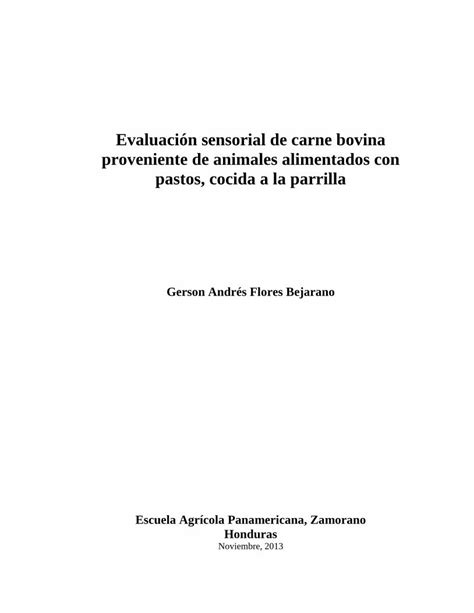 PDF Evaluación sensorial de carne bovina proveniente de DOKUMEN TIPS