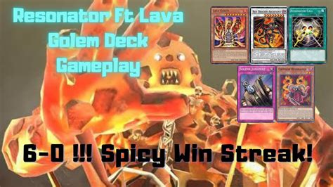 6 0 Spicy Win Streak RESONATOR FT LAVA GOLEM DECK Gameplay YouTube