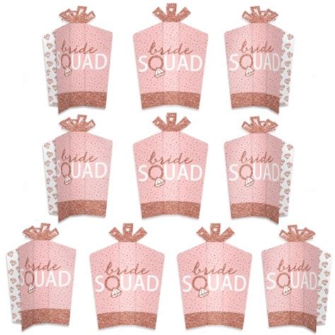 Big Dot Of Happiness Bride Squad Table Decor Rose Gold Party Fold And Flare Centerpieces 10 Ct 10