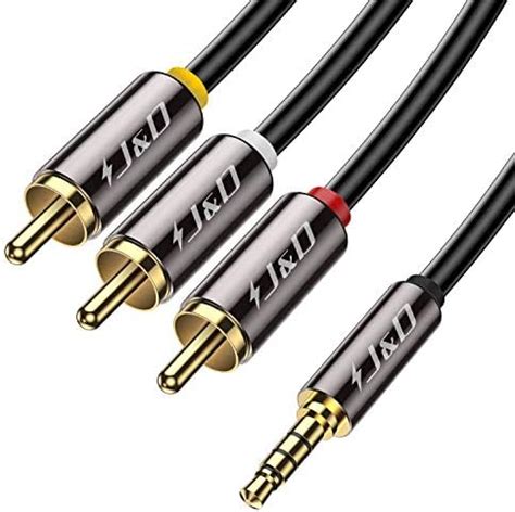 Amazon Mm To Rca Av Camcorder Video Cable Mm Trrs Male