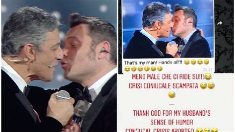 Victor Allen marito di Tiziano Ferro commenta il bacio con Fiorello È