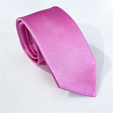 Corbata De Seda Italiana Rosa Chicle Lisa Camisas Corbatas Y Accesorios