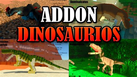 ADDON De DINOSAURIOS Para MINECRAFT PE BEDROCK 1 16 40 YouTube