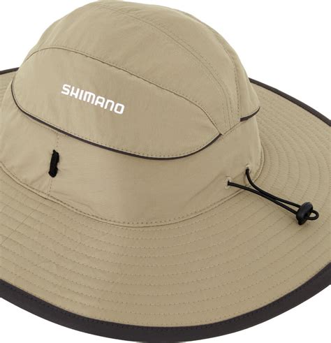 Shimano Wide Brim Fishing Hat With Draw String Upf 50 Sun Protection