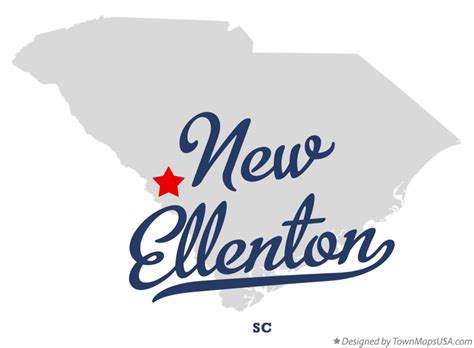 Map of New Ellenton, SC, South Carolina