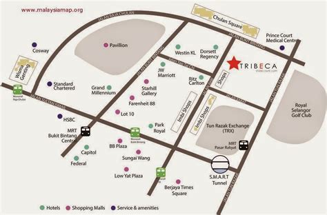 Tribeca Bukit Bintang Location Map - Malaxi