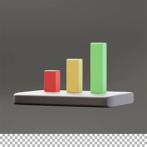 Premium Psd 3d Bar Chart Icon