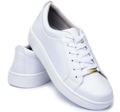 Tenis Branco Femenino Cr Shoes Estilo Vizzano Promo Ao R