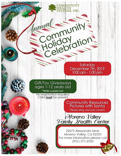 Annual Community Holiday Celebration Community Health Association