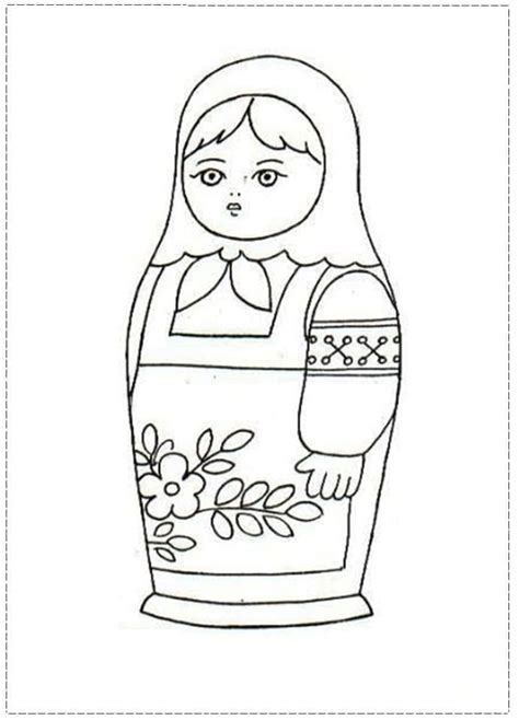 Free Matryoshka Doll Färbung Seite Kostenlose druckbare Malvorlagen