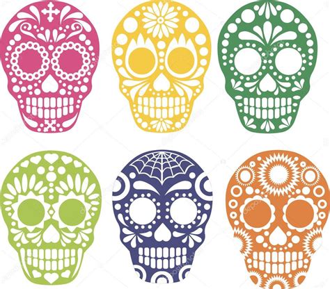 Vector dia de los muertos día de calavera de azúcar de los muertos