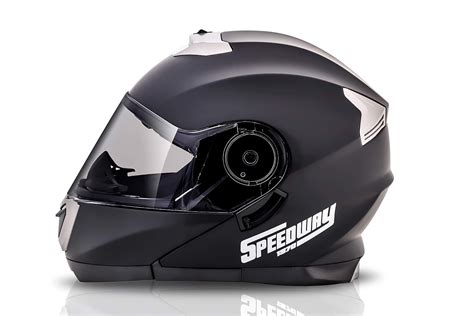 Negro Mate S Casco Moto Modular Speedway Con Ece Y Dot Homologado Osma