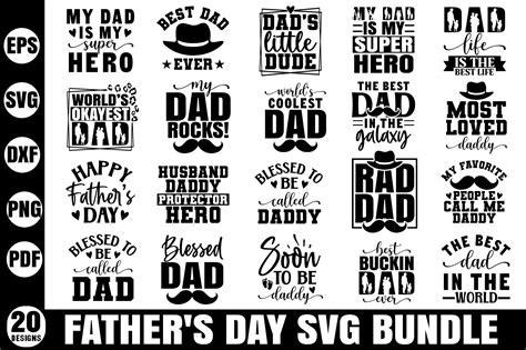 Fathers Day Svg Bundle Dad Svg Daddy Graphic By Designer302