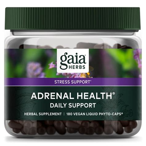 Gaia Herbs Adrenal Health Daily Support 180 Vegan Liquid Phyto Caps