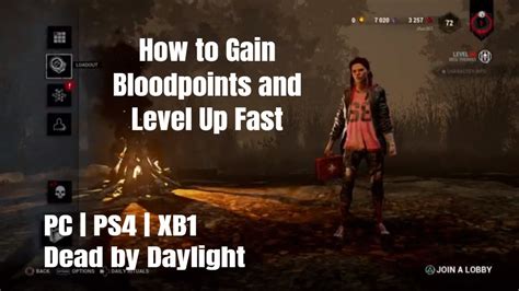 How To Gain Bloodpoints And Level Up Fast Dead By Daylight Pc Ps4