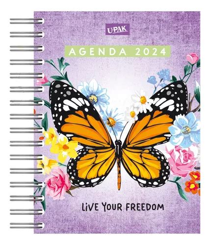 Agenda Deluxe Mariposas 2024 336 Pág 15 7x21cm Agenda Deluxe