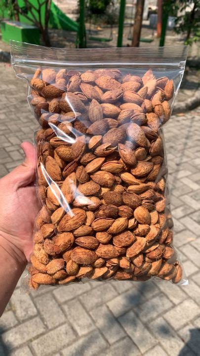 Kacang Almond Cangkang Kulit Panggang Roasted Rasa Susu Matang Siap