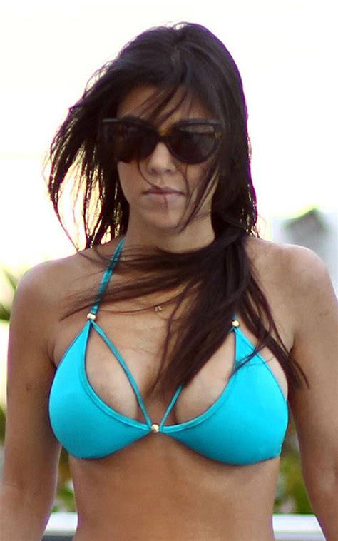 Kourtney Kardashian Exposing Her Sexy Body And Huge Boobs In Bikini Porn Pictures XXX Photos